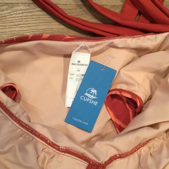 Women’s One Piece Deep V Neck Crisscross Back Self Tie Bathing Suit - Picture 7 of 7